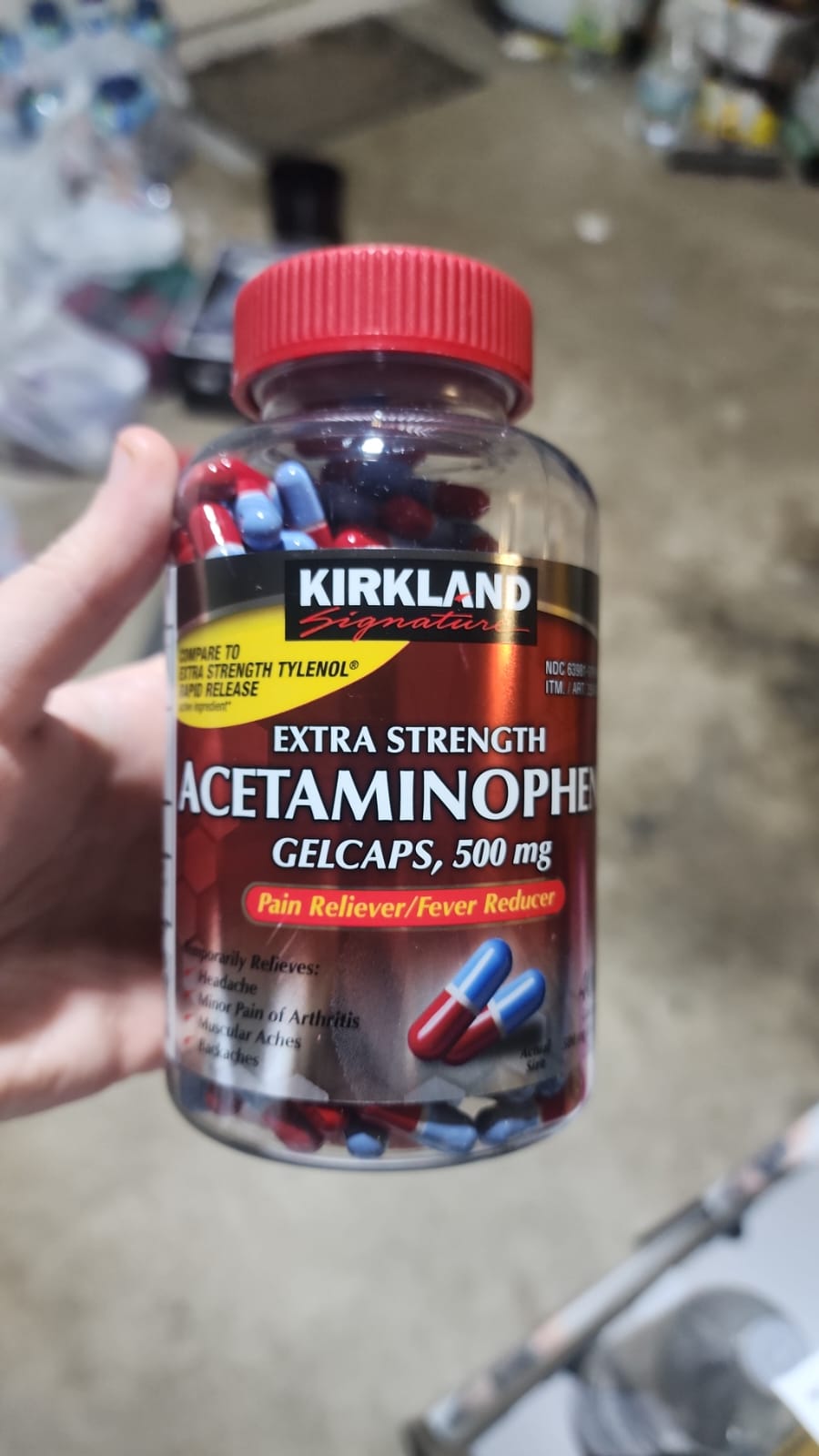 Kirkland Signature Extra Strength Acetaminophen 500mg 500 Tablets