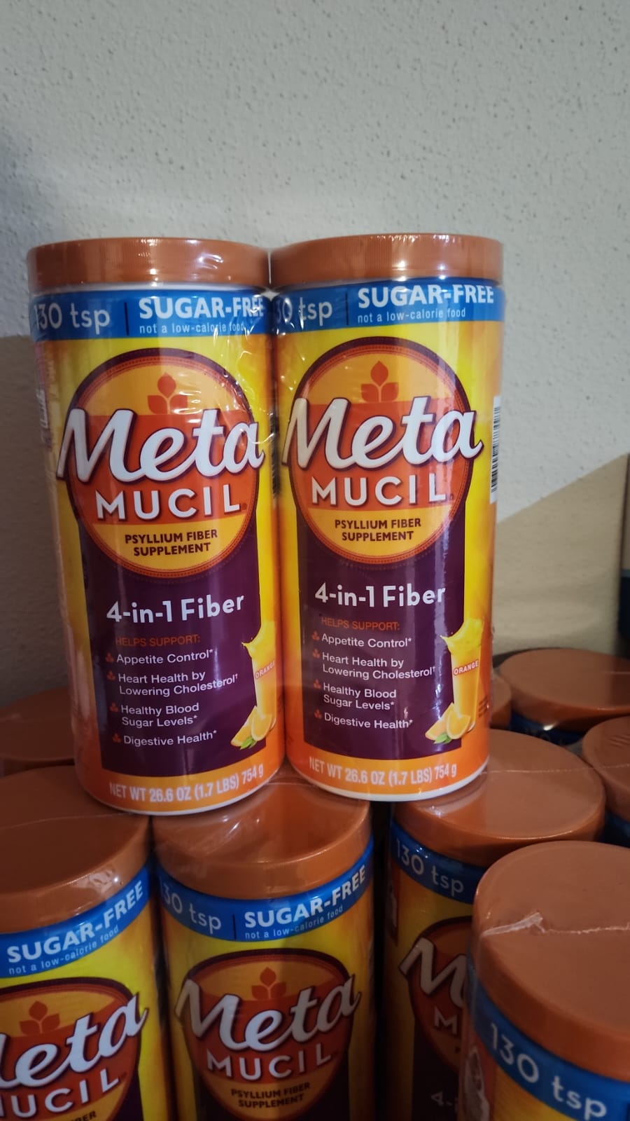 Metamucil Suplemento De Fibra Libre De Azúcar 260 Porciones Sabor Naranja 5