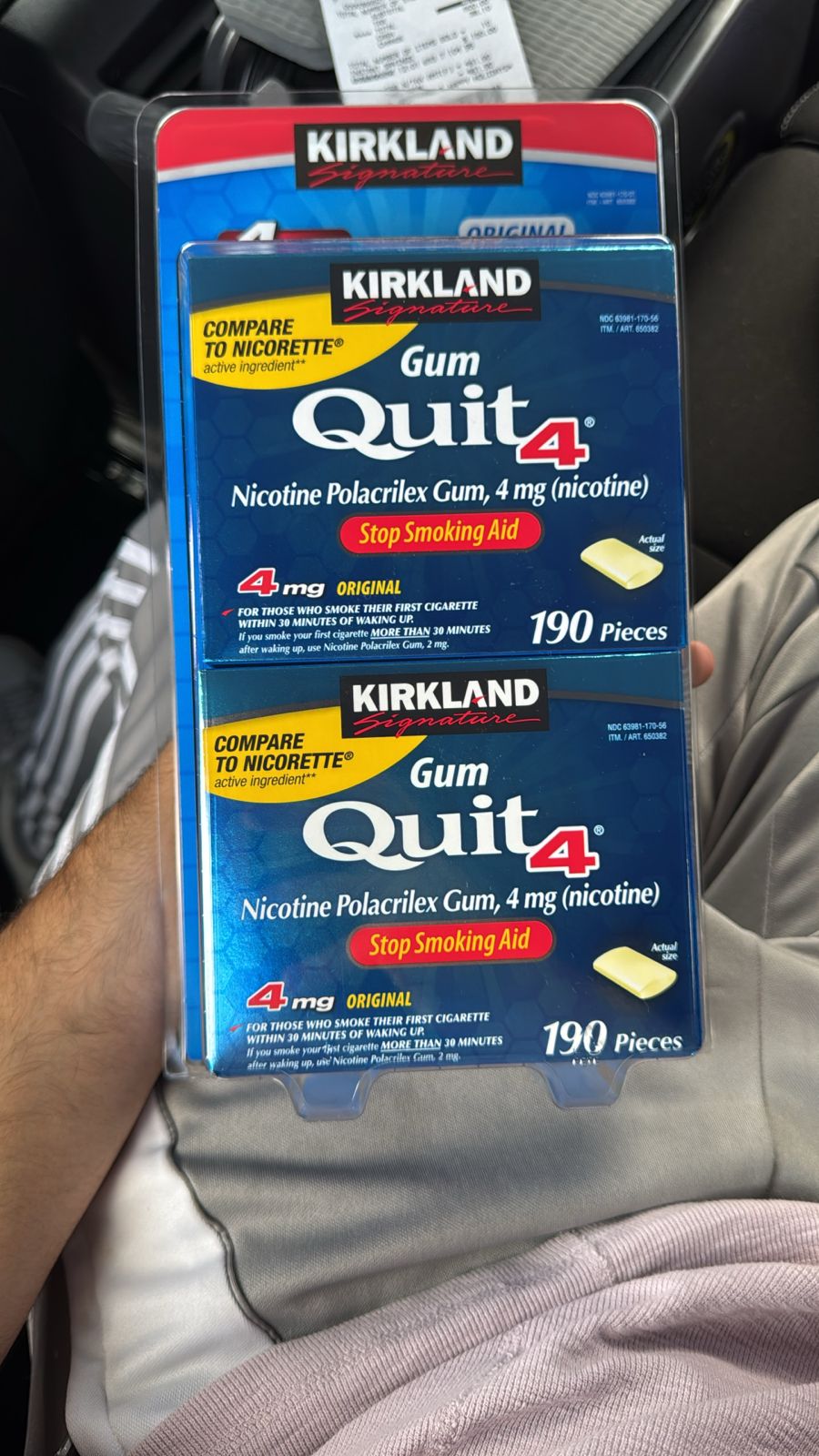 Kirkland Signature Quit Smoking Nicotine Gum 4 mg 380 Pieces KS QUIT 4 380 PZAS
