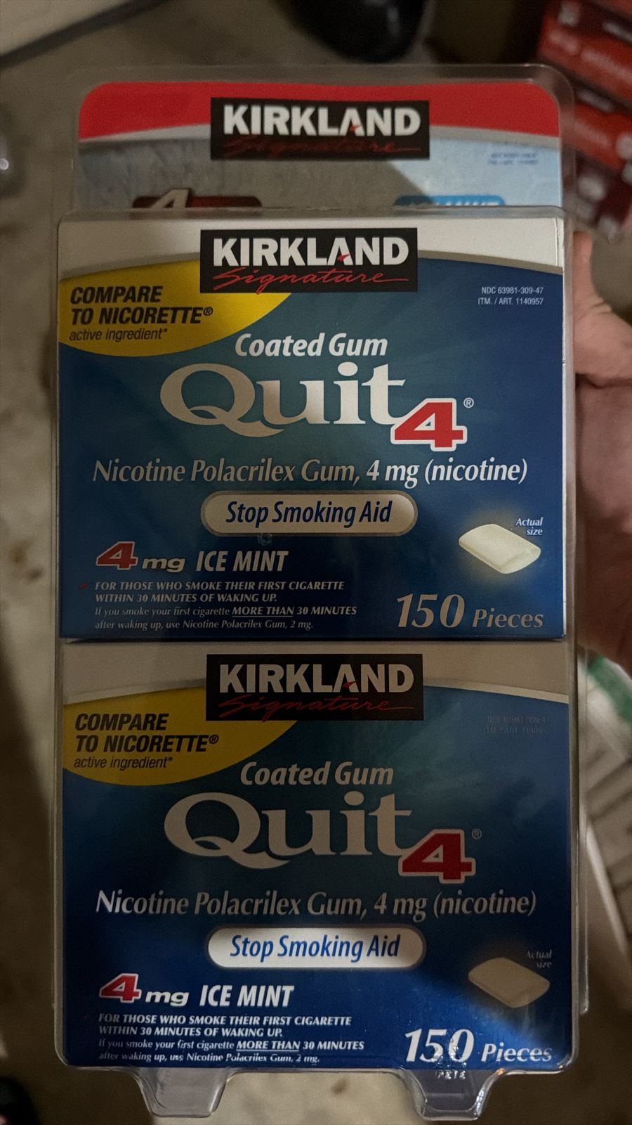 Kirkland Signature Purified Drinking Water 16.9oz 40-Pack KS QUIT 4 ICE MINT 300 PZAS