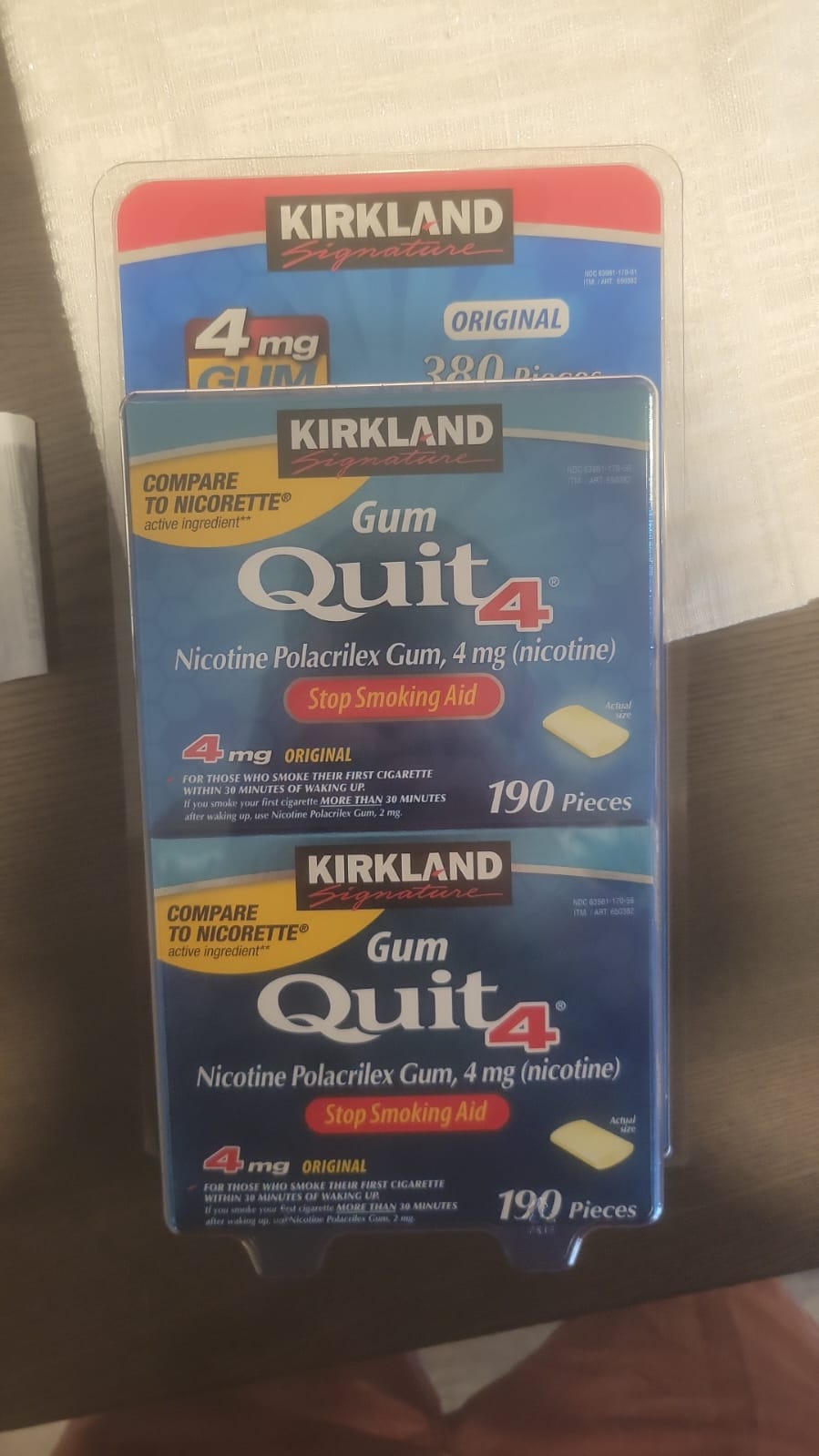 Kirkland Signature Quit Smoking Nicotine Gum 4 mg 380 Pieces KS QUIT 4 380 PZAS 2