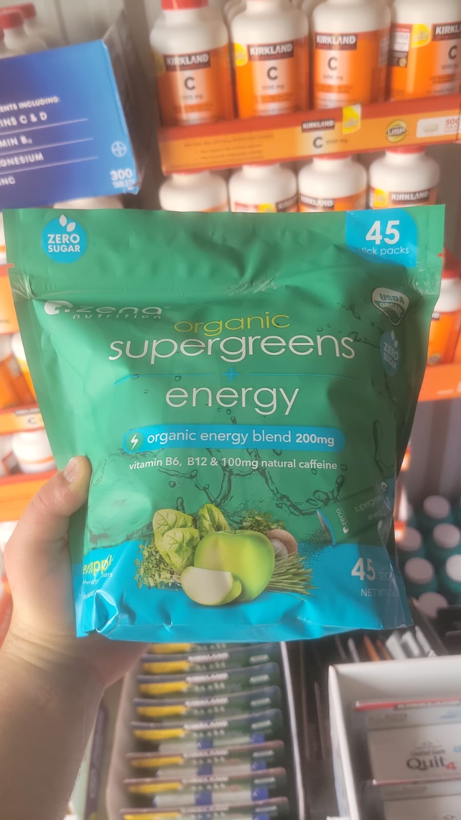Zena Organic Super Greens Powder Packets, 45 Count 4