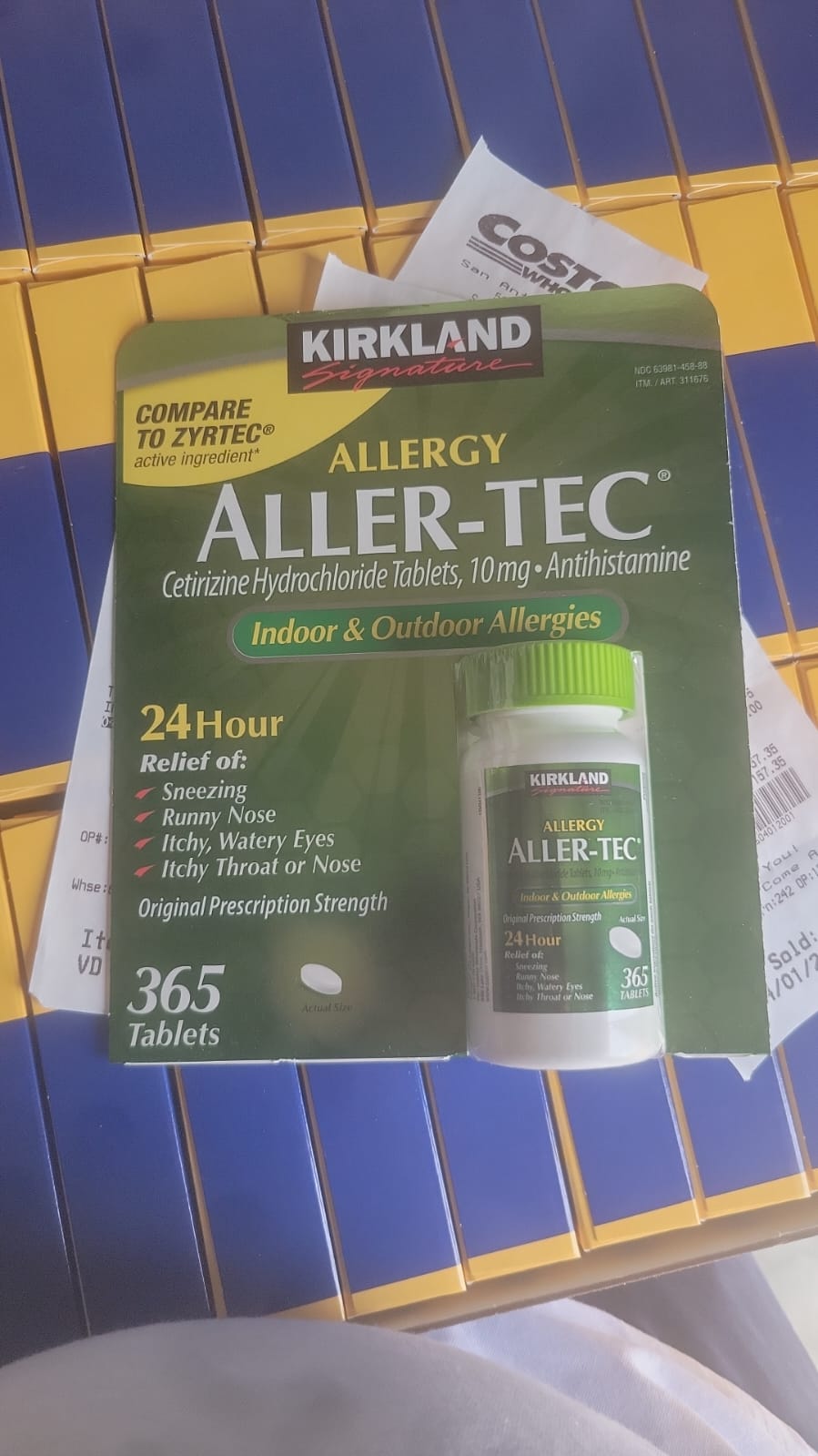 Antihistamínico 10 Mg Allertec Sin Sueño Alergia 365tabs Neutro