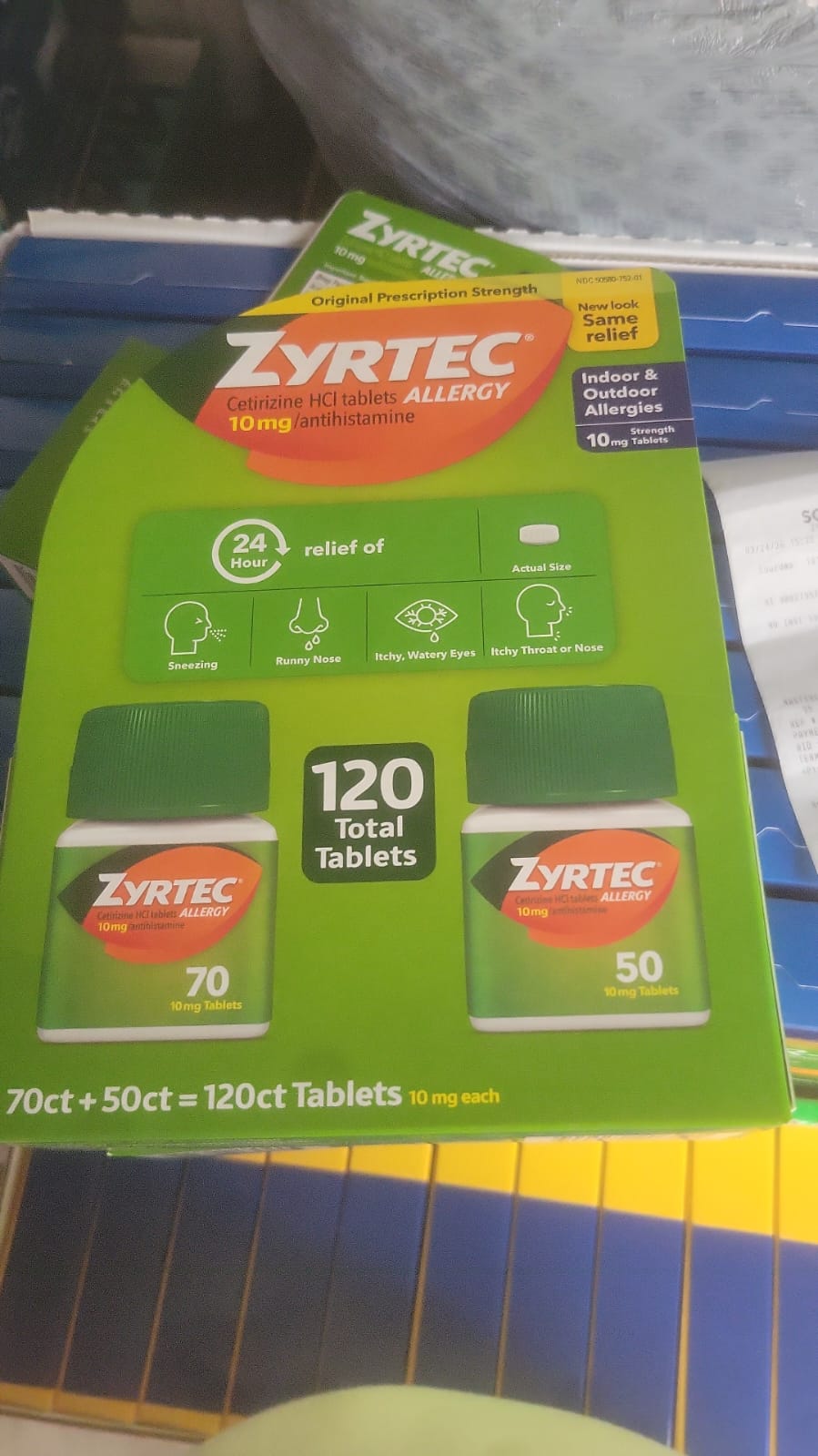 Zyrtec Allergy Cetirizine HCI Tablets 10 mg Antihistamine 3