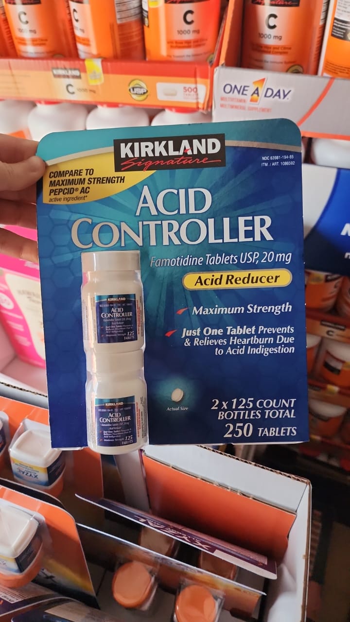 Kirkland Signature Acid Controller 20 mg 250 Tablets 2 Bottles