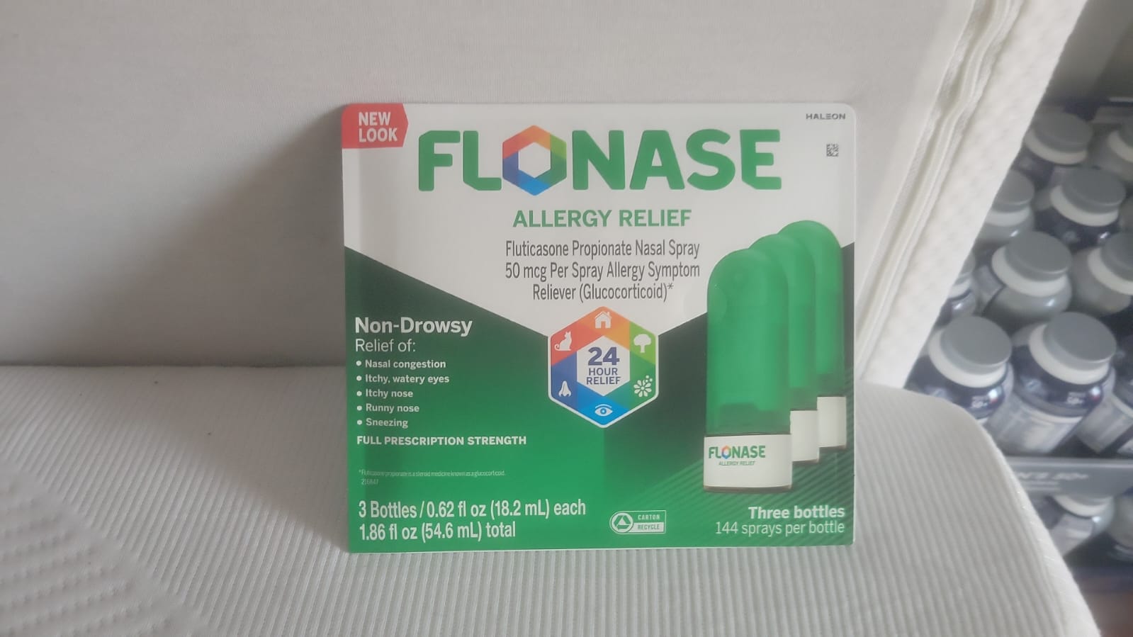 Flonase Allergy Relief 3 bottles/0.62 fl oz (18.2 ml) each, 144 sprays per bottle 5