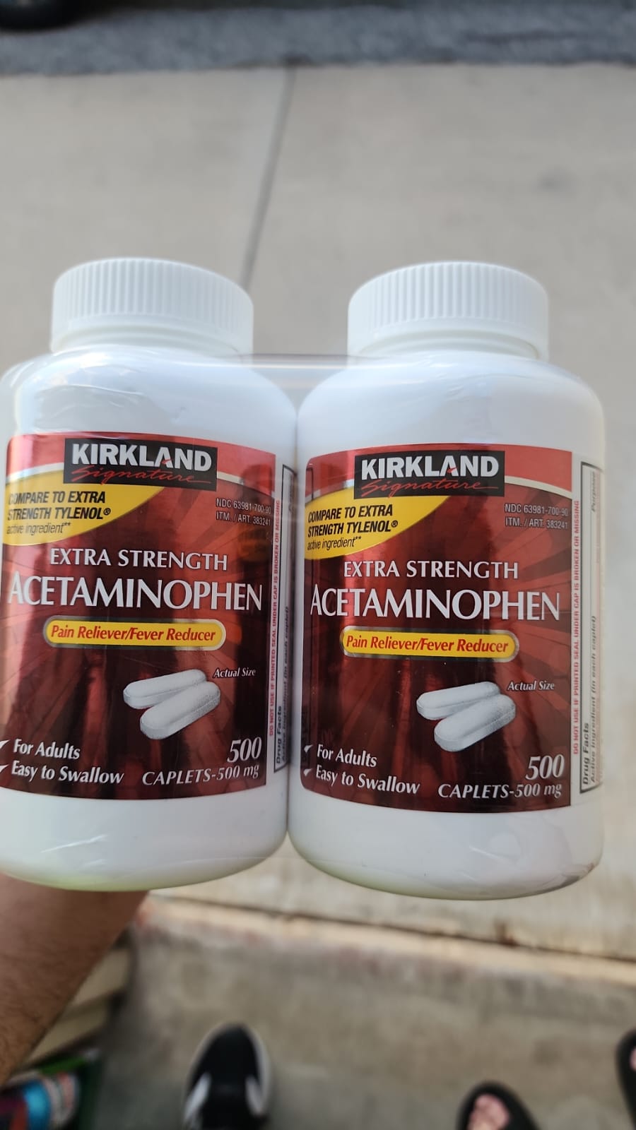 Kirkland Signature Extra Strength Acetaminophen 500 mg 1000 Caplets Kirkland Signature acetaminophen extra strength 500 caps