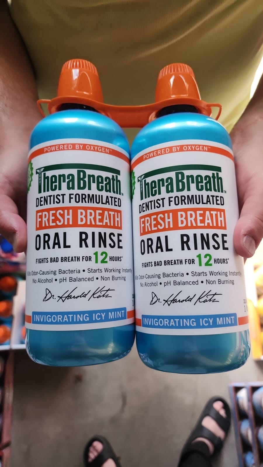 TheraBreath Mild Mint Oral Rinse Therabreath dentist formulated 1 Litro 2