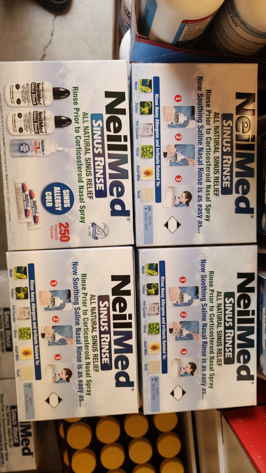 Irrigador Nasal Neilmed Sinus Rinse 2 Botellas 240ml + Spray 75ml + 250 Sobres Blanco 2